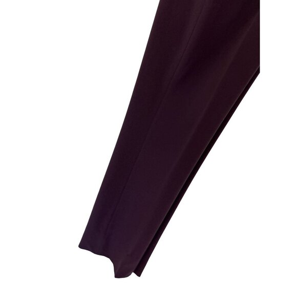 Les Copains Burgundy Wine Straight Leg Pants High Rise Size 12 - Picture 5 of 12
